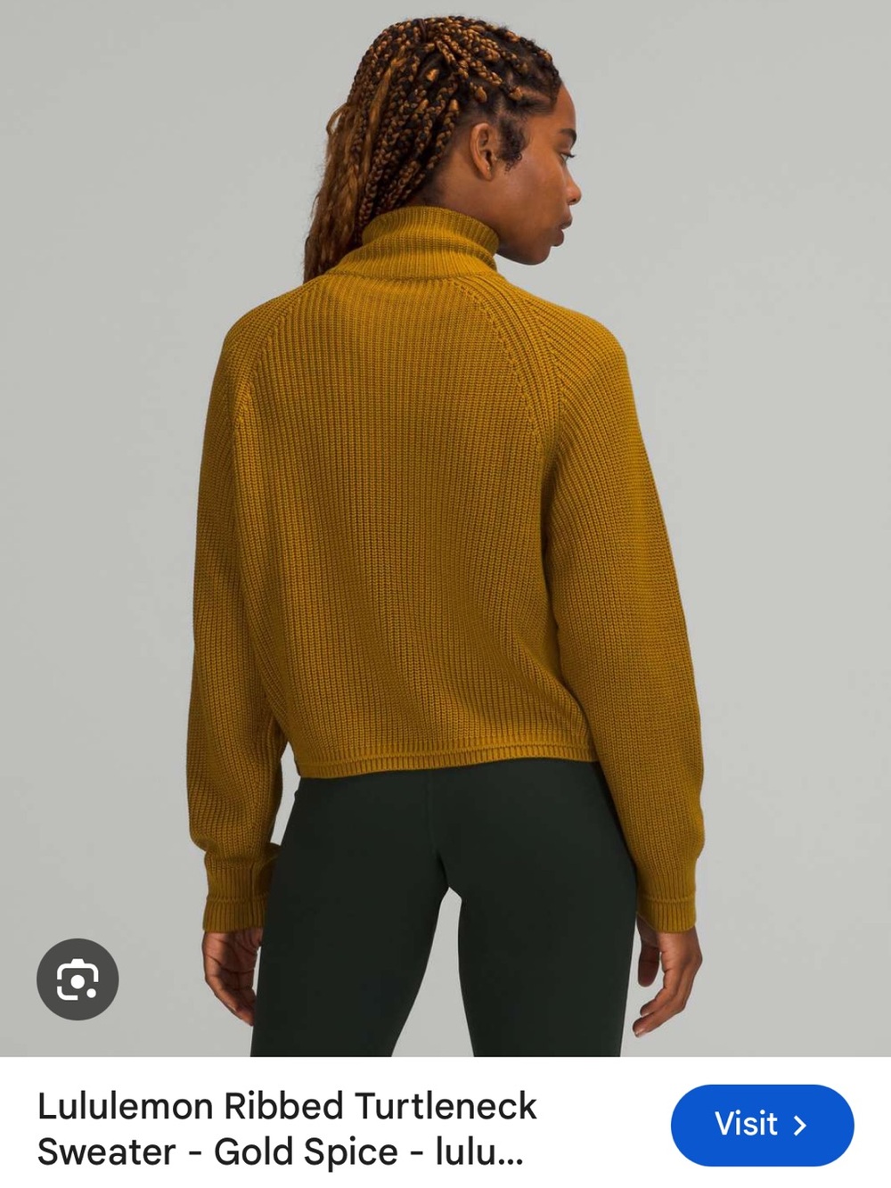 lululemon athletica Gold Spice Ribbed Turtleneck Sweater